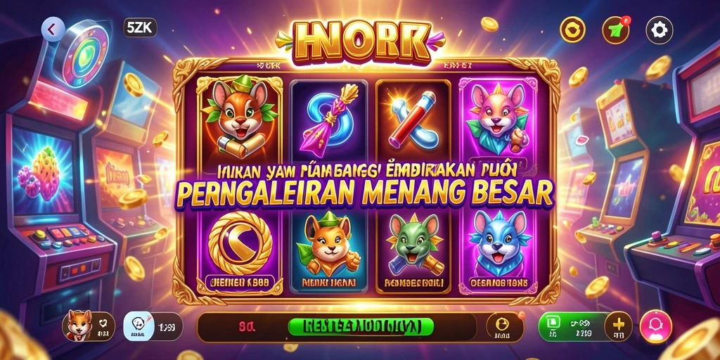 Tangkapan layar permainan Slot 5ZK yang menunjukkan fitur menarik dan grafis menawan.