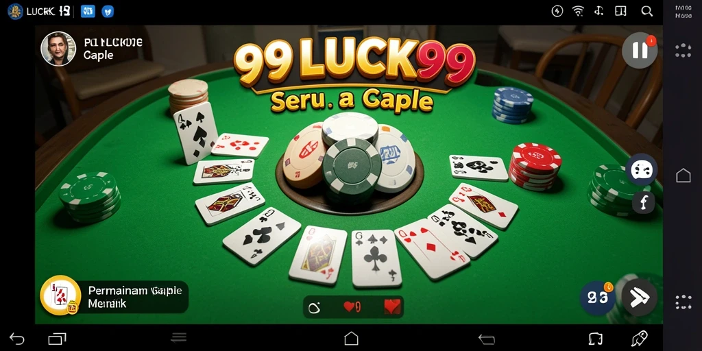 Tampilan gameplay seru Gaple di 99LUCK99.