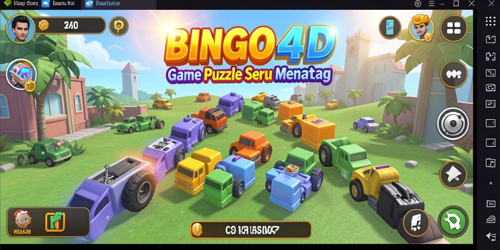 Gameplay BINGO4D menampilkan tantangan puzzle yang seru.