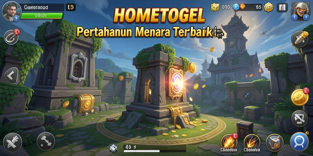 Tangkapan layar gameplay Tower Defense yang mendebarkan dari HOMETOGEL.