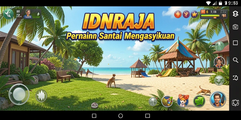 Screenshot IDNRAJA menampilkan gameplay yang ceria dan menantang.