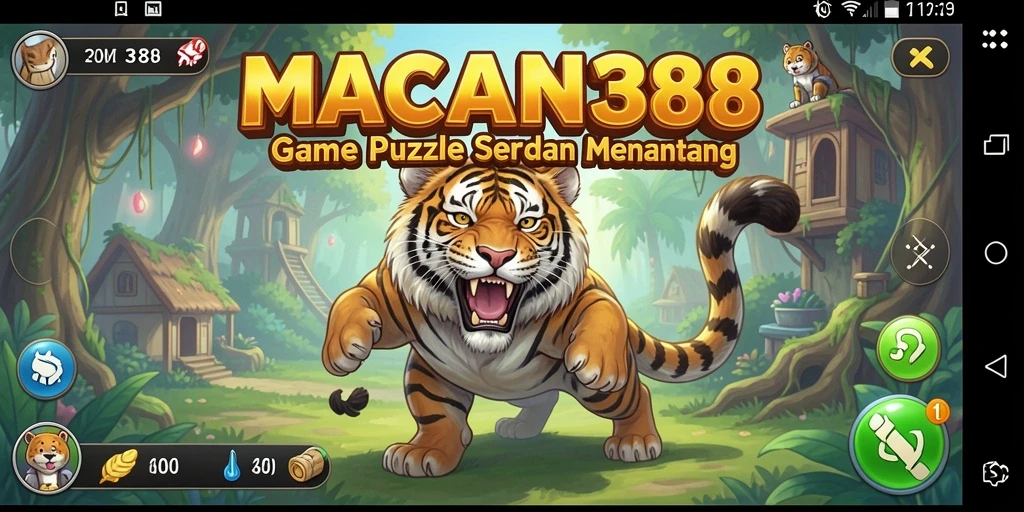 Tangkapan layar gameplay dari puzzle seru di MACAN388.