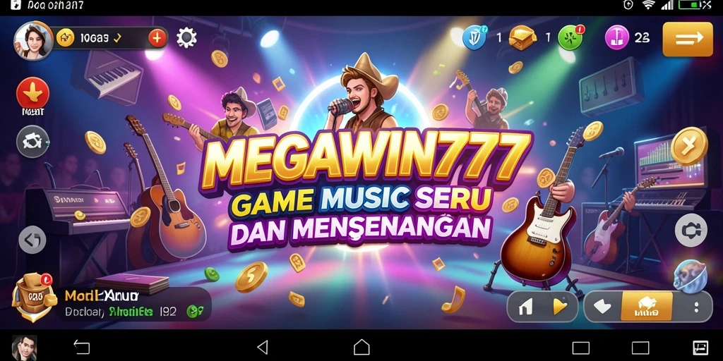 Tampilan gameplay MEGAWIN777 yang penuh warna dan bersemangat