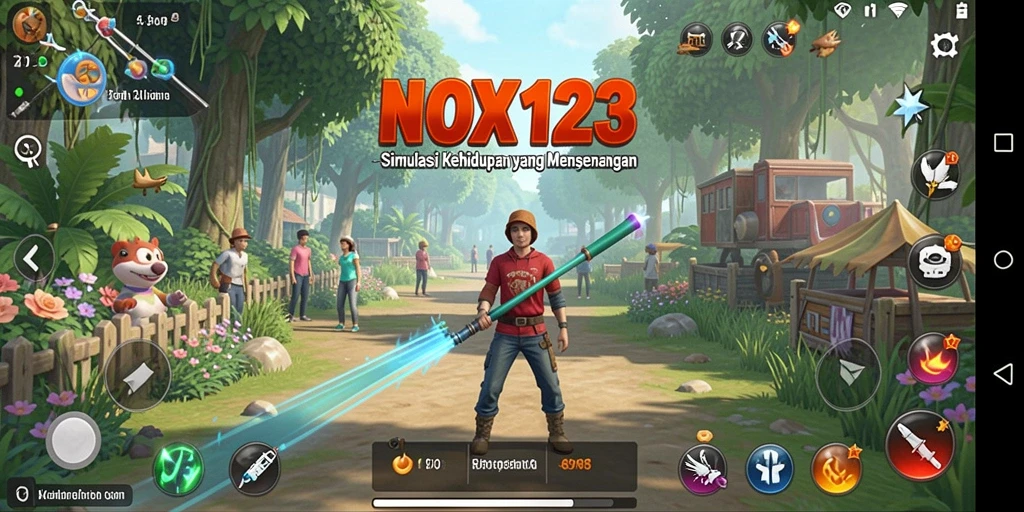 Gameplay menarik di NOX123 dengan aktivitas sehari-hari yang realistis.